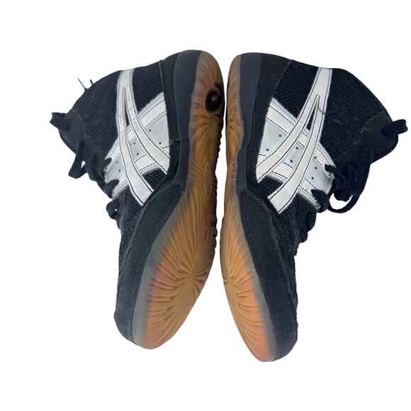 Asics‎ Matflex Wrestling Shoes Youth Size 4 Black Mesh Round Toe Lace Up C921Y - Picture 6 of 9